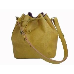 Louis Vuitton Epi bag yellow leather drawstring closure